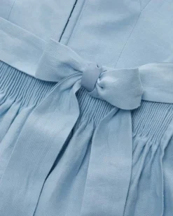 Midi-Leinendirndl mit Leinenschürze