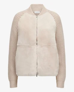 Pelz-Strickjacke
