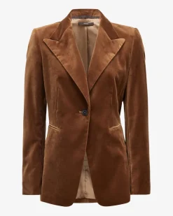 Samtblazer aus Baumwolle