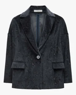 Samtblazer aus Baumwolle