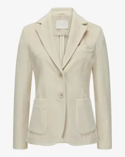 Samtblazer Slim Fit aus Baumwoll-Mix