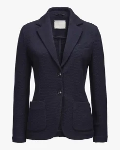 Strickblazer Slim Fit aus Schurwoll-Mix