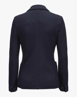 Strickblazer Slim Fit aus Schurwoll-Mix