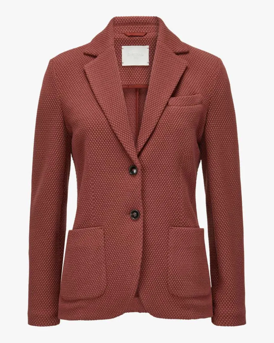 Strickblazer Slim Fit aus Schurwoll-Mix