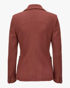 Strickblazer Slim Fit aus Schurwoll-Mix