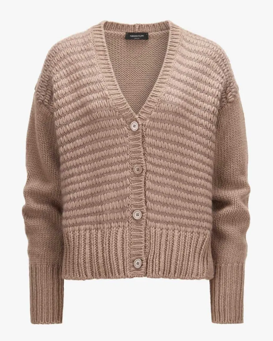 Strickjacke aus Mohair-Merinowoll-Mix