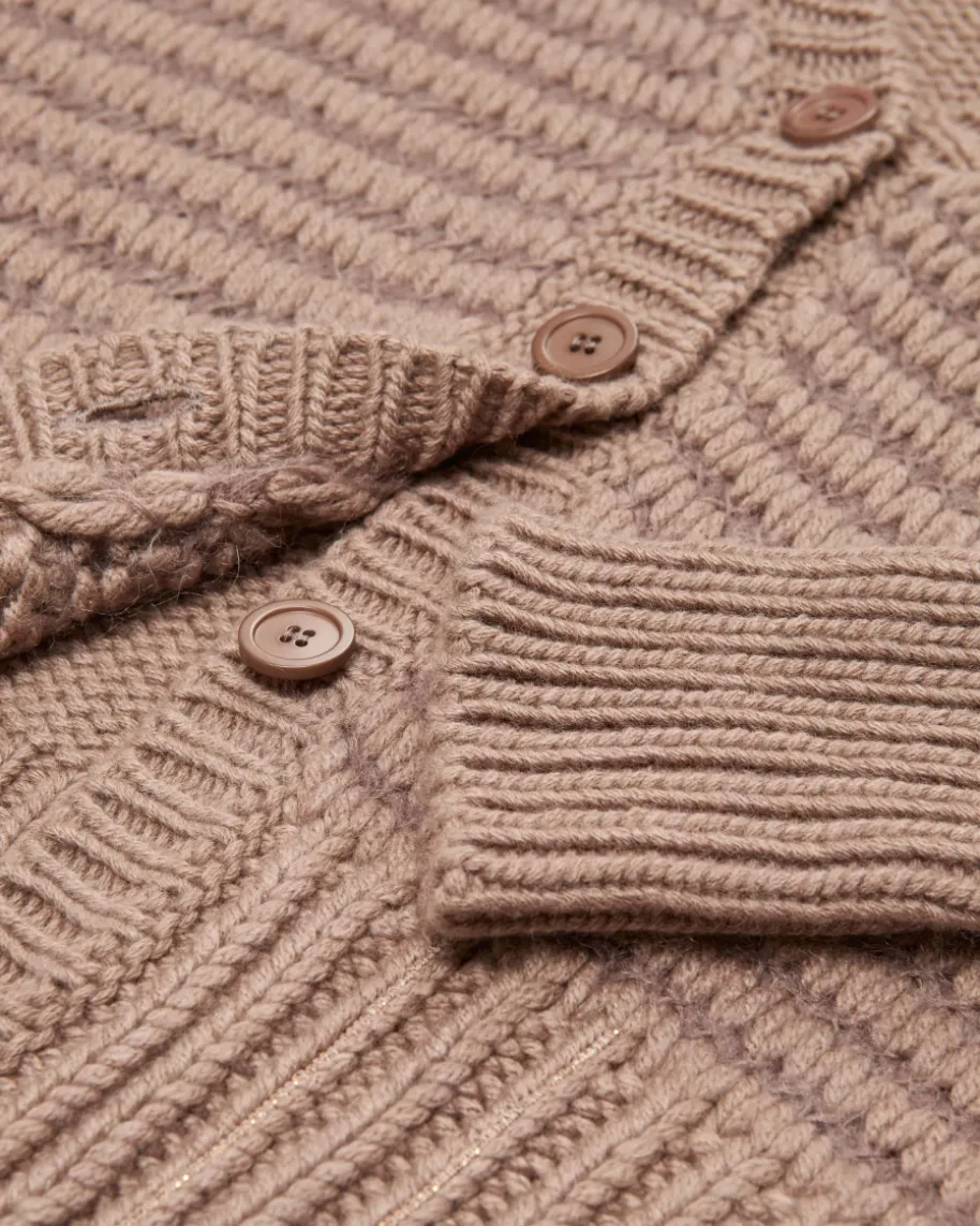 Strickjacke aus Mohair-Merinowoll-Mix