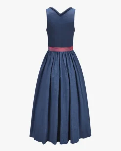 Theresa Dirndl lang mit Seidenschürze