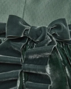 Waldnebel Midi-Dirndl mit Seidensamt-Schürze