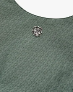 Waldnebel Midi-Dirndl mit Seidensamt-Schürze