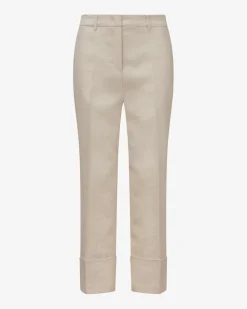 Wukari 7/8-Hose Wide Fit High Waist aus Leinen-Mix