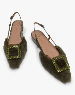 x LODENFREY Lavanda Visone Slingback-Flats