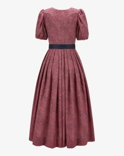 x LODENFREY Lina Dirndl lang mit Leinenschürze